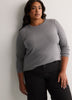 Fitted Long-Sleeve Rib Knit Tee