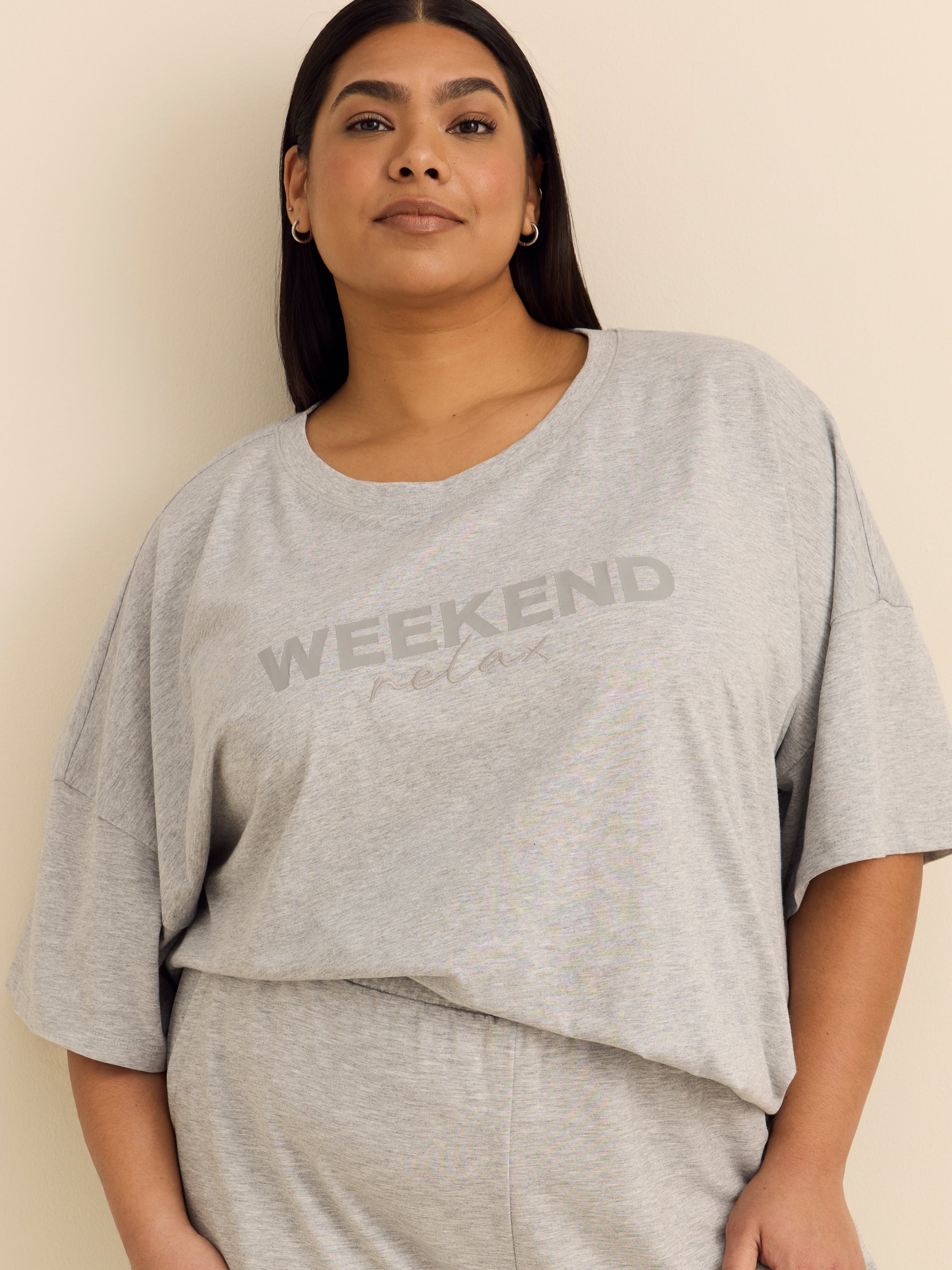 Heather Jersey Knit Short-Sleeve Top - ti Voglio