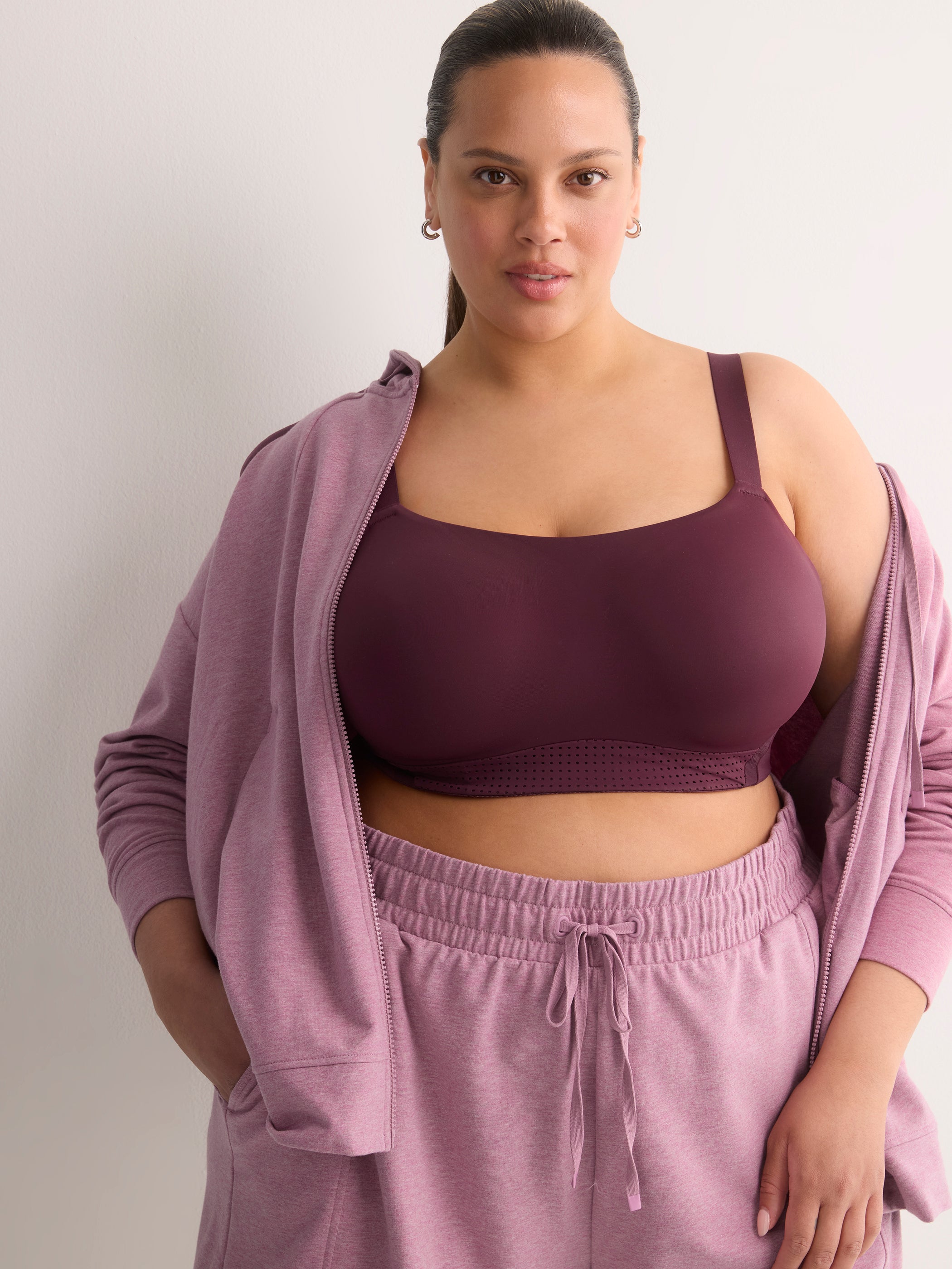 Purple Medium Support Flex Wire Sports Bra - Active Zone