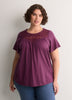 Slight Swing Top with Embroidered Yoke