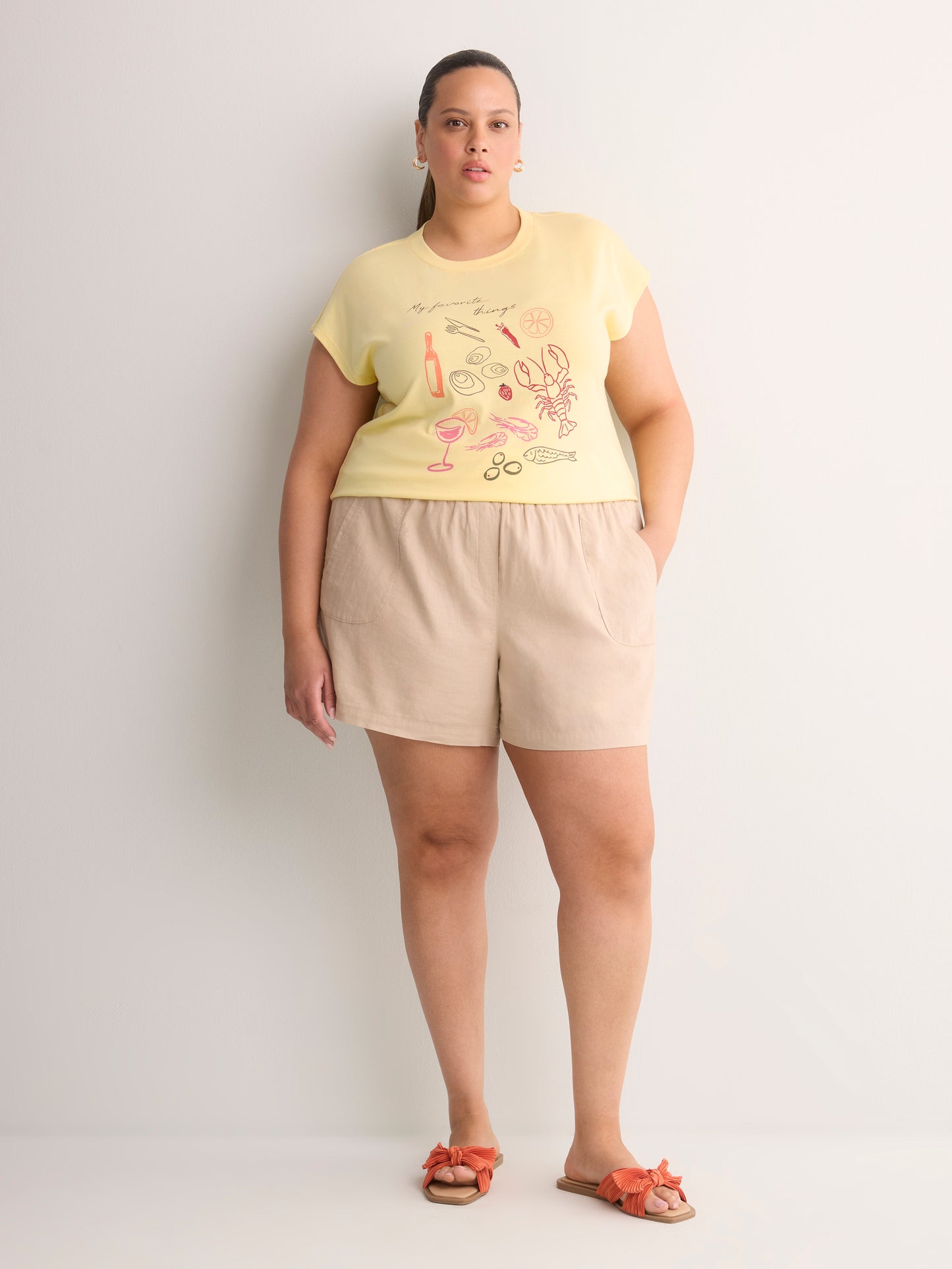 Straight-Fit Extended-Sleeve Crew-Neck Knit Top