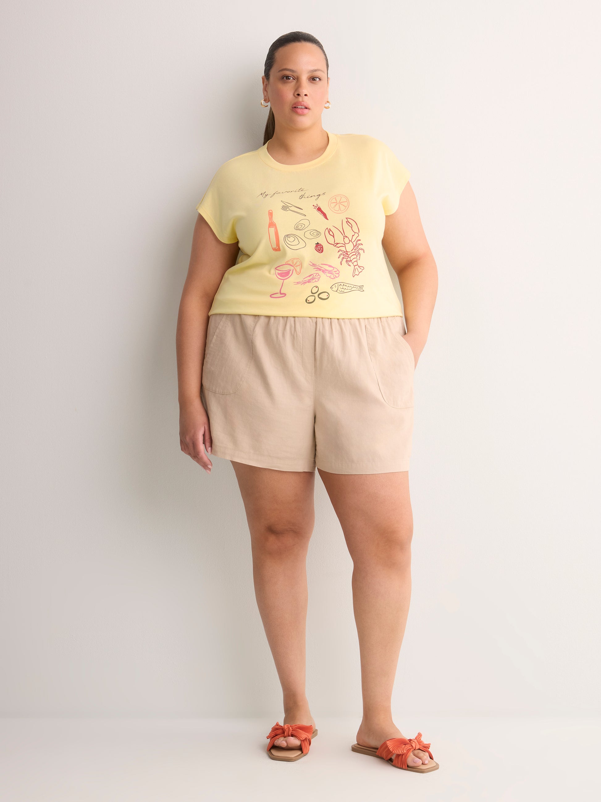Straight-Fit Extended-Sleeve Crew-Neck Knit Top