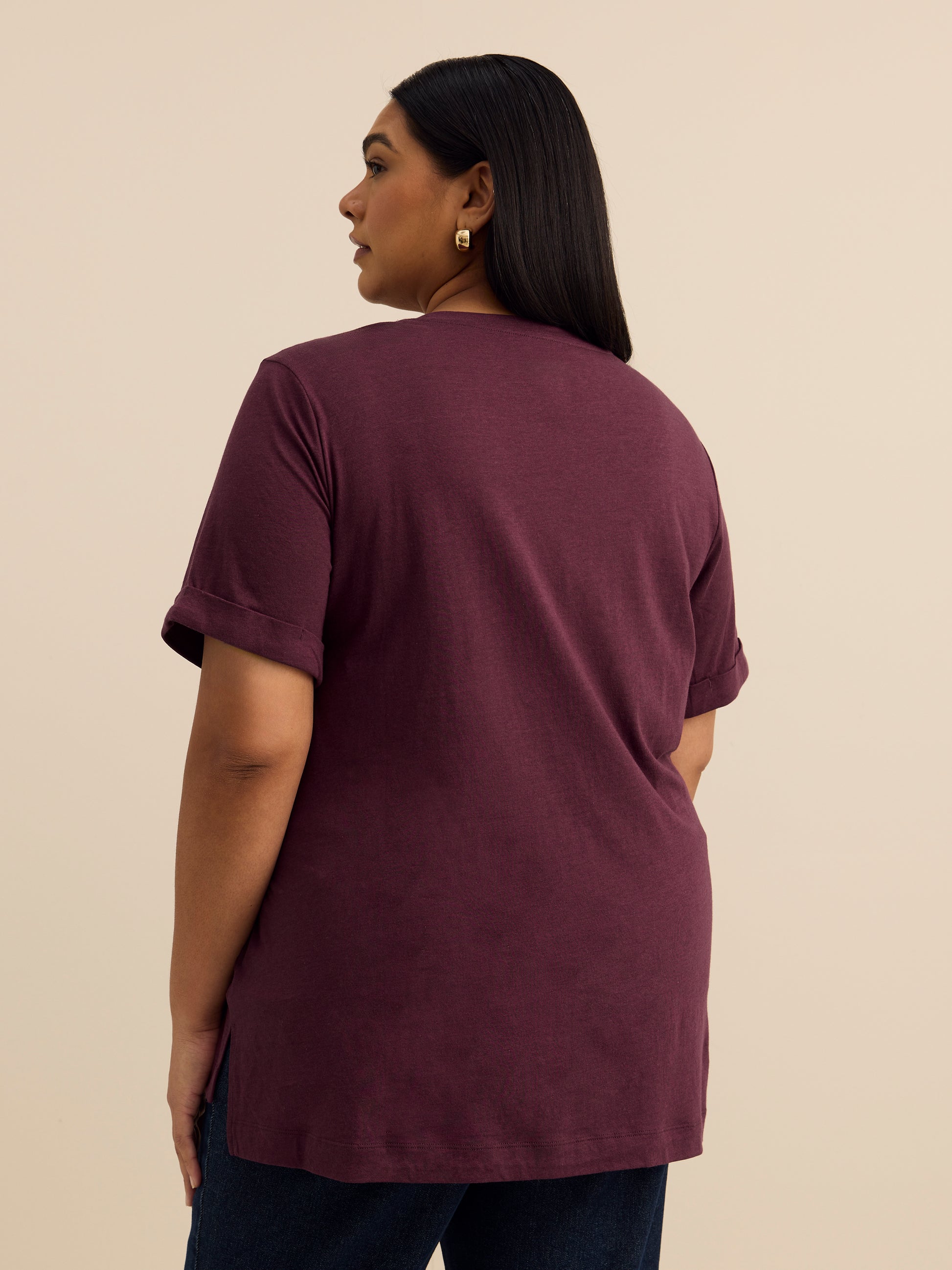 Responsible, Boyfriend-Fit Tee with Slits