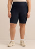 Blue Denim Knit Bike Short