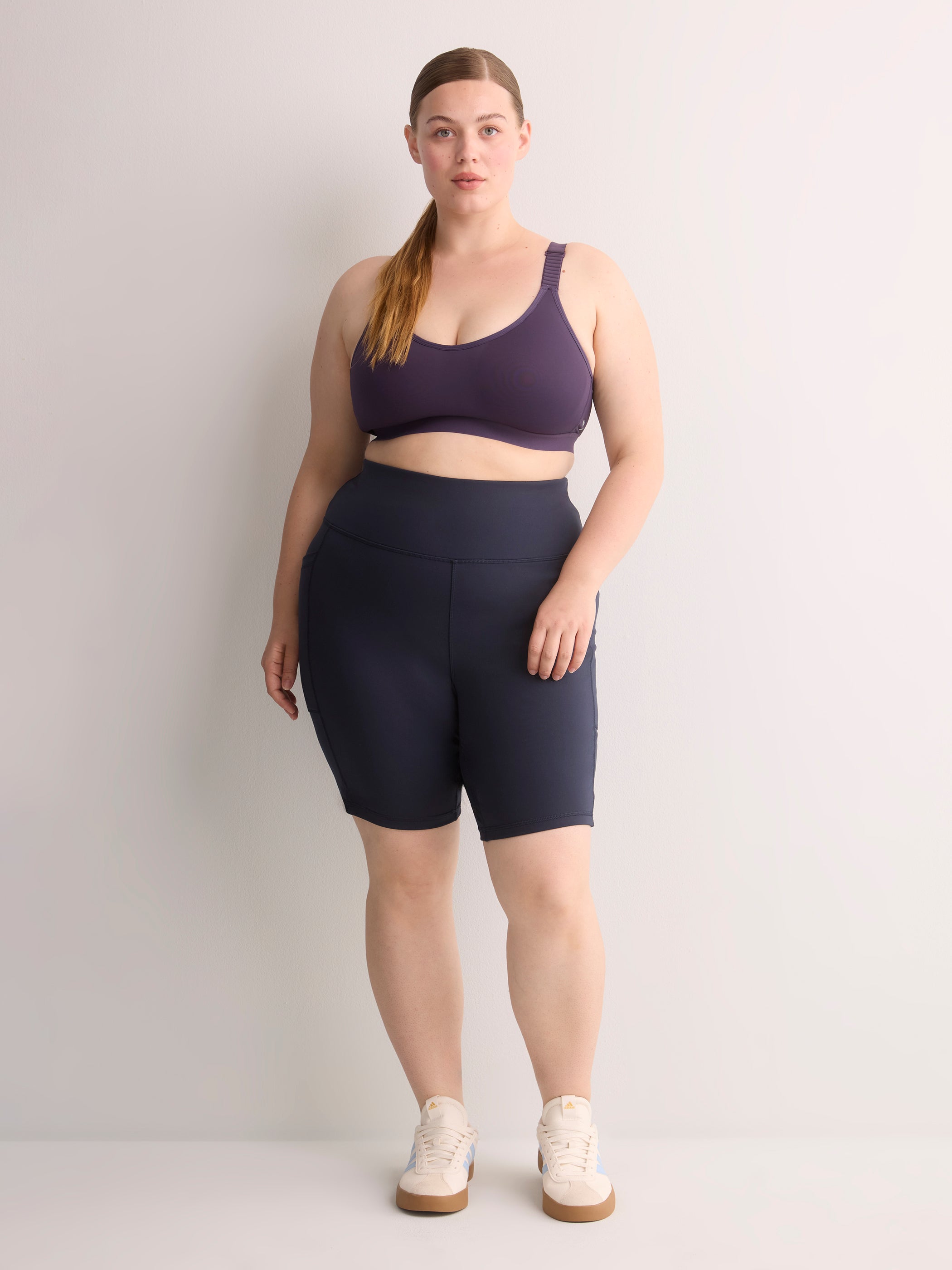 Blue Medium-Support Wireless Sports Bra, Active Zone