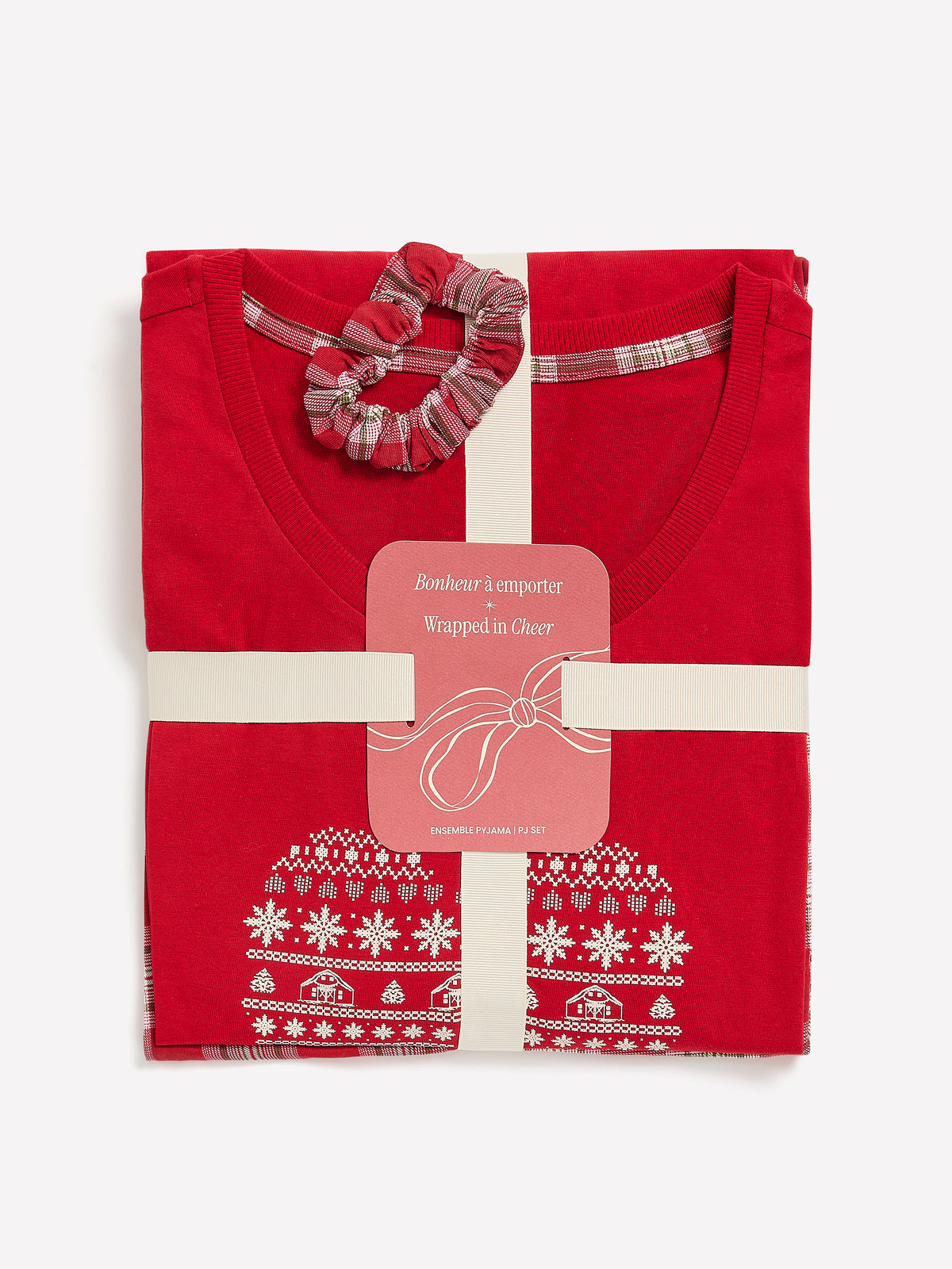 Red Plaid Tunic and Legging Pyjama Set - tiVOGLIO