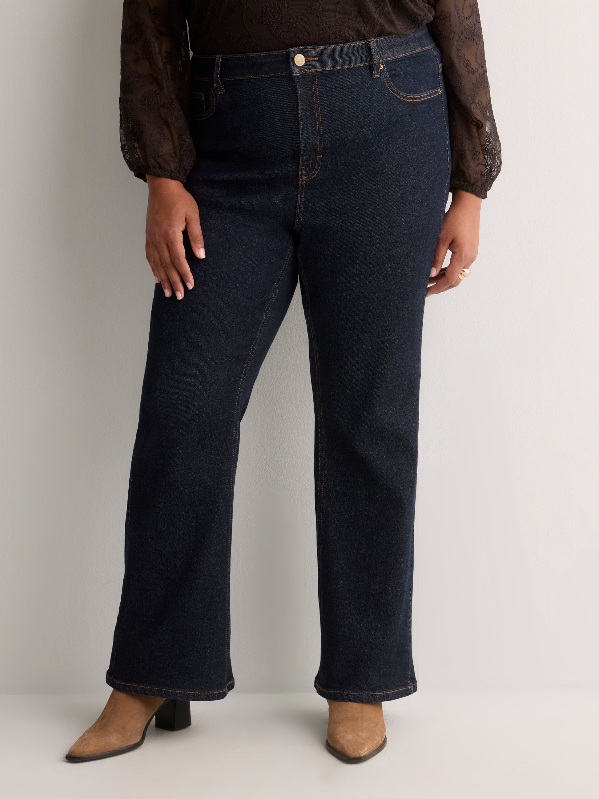 Classic-Fit High-Rise Bootcut Denim Pant - d/C jeans