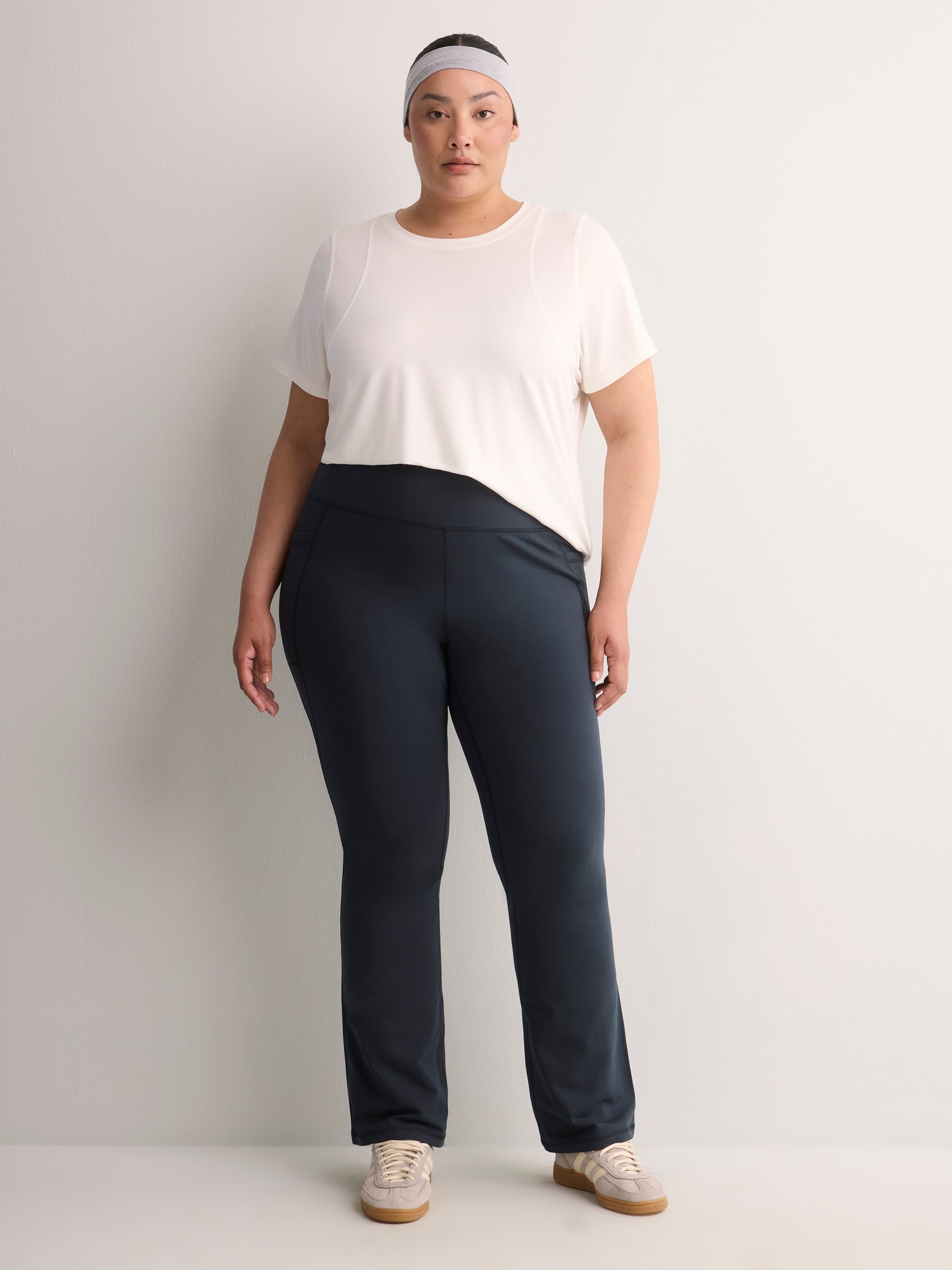 Coloured Cotton-Knit Essential Yoga Pant - Active Zone