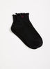 Lettuce-Edge Ankle Socks with Heart Placement Print