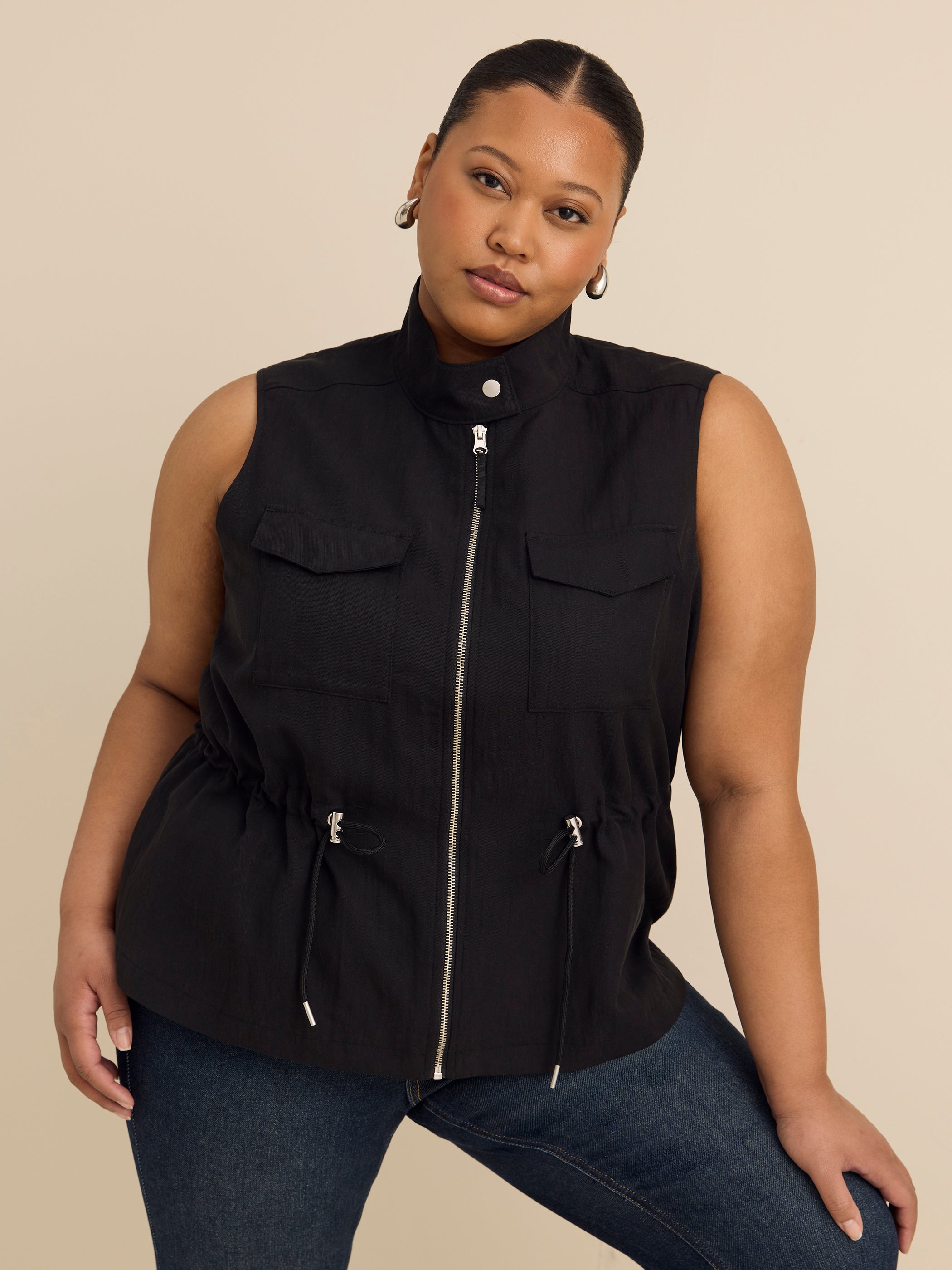 Veste safari sans manches