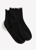 Ankle Socks with Contrasting Lettuce Edge