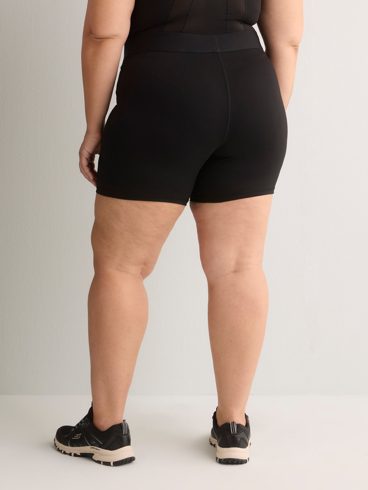 On The Go Black High-Waisted Biker Short - Fabletics