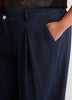 Pleated Wide-Leg High-Rise Classic Denim Pant - d/C Jeans