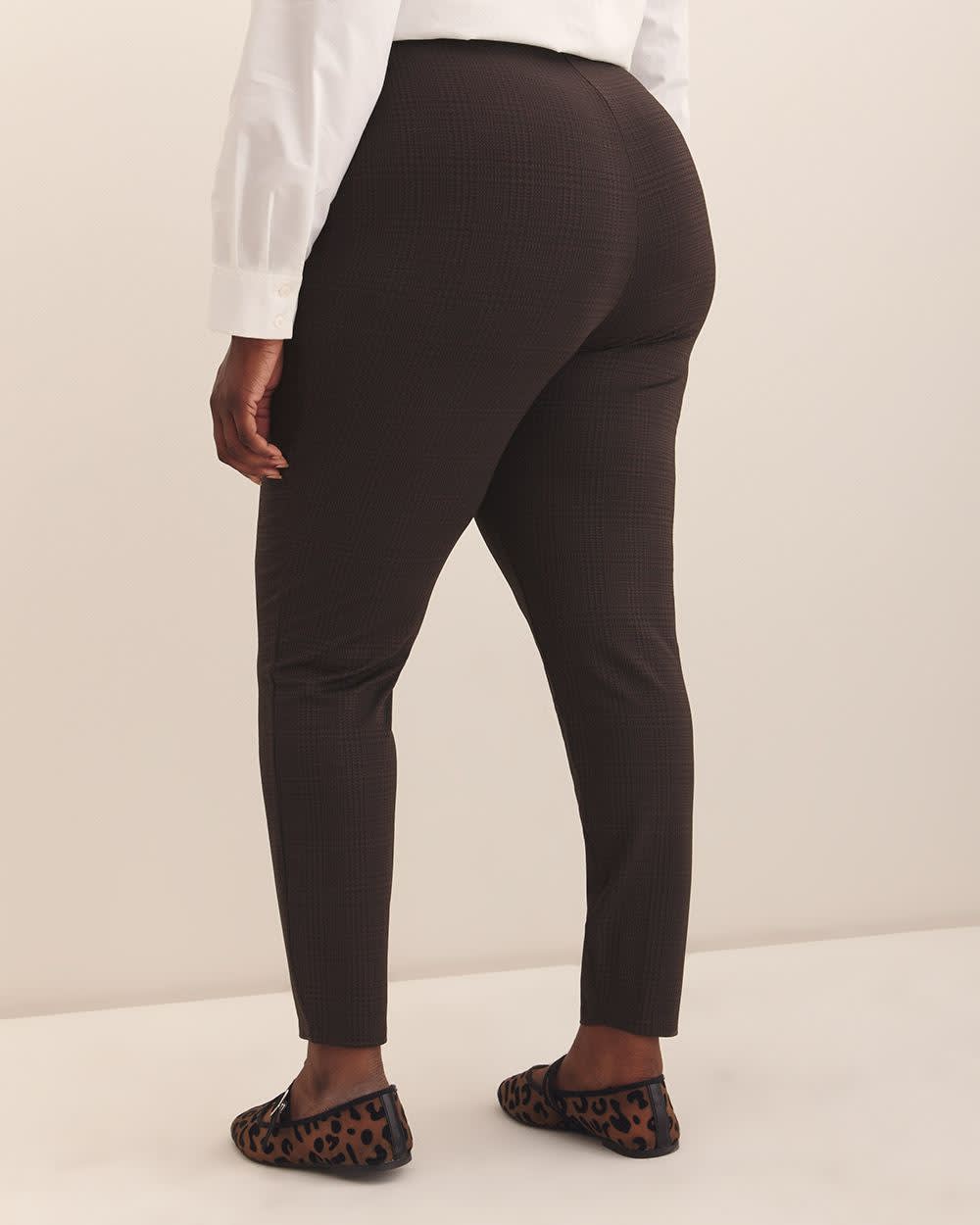 Textured Plaid Fashion Legging