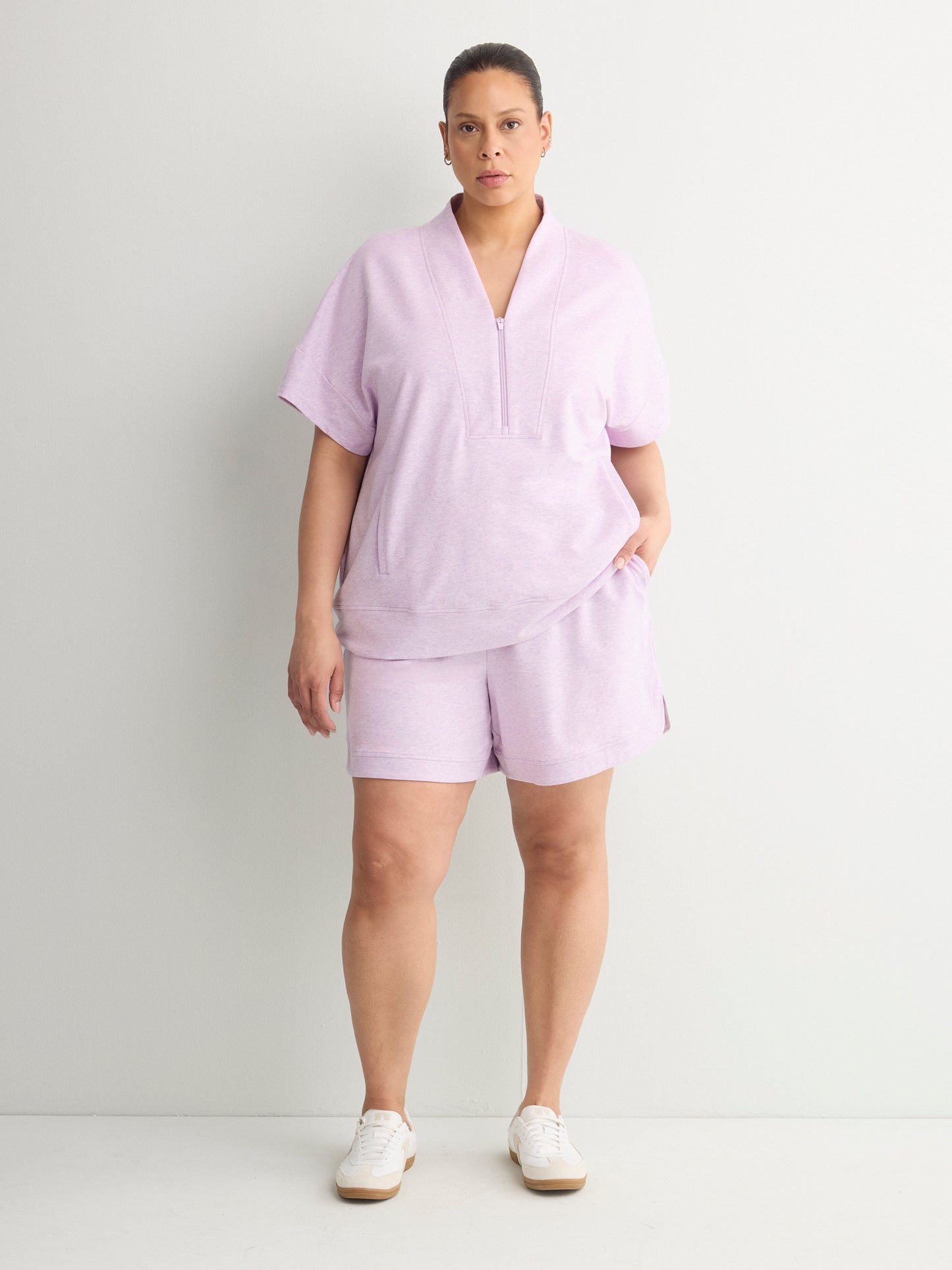 French Terry Tulip-Hem Bermuda Short - Active Zone