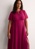 Fit-and-Flared Maxi Cocktail Dress - Addition Elle