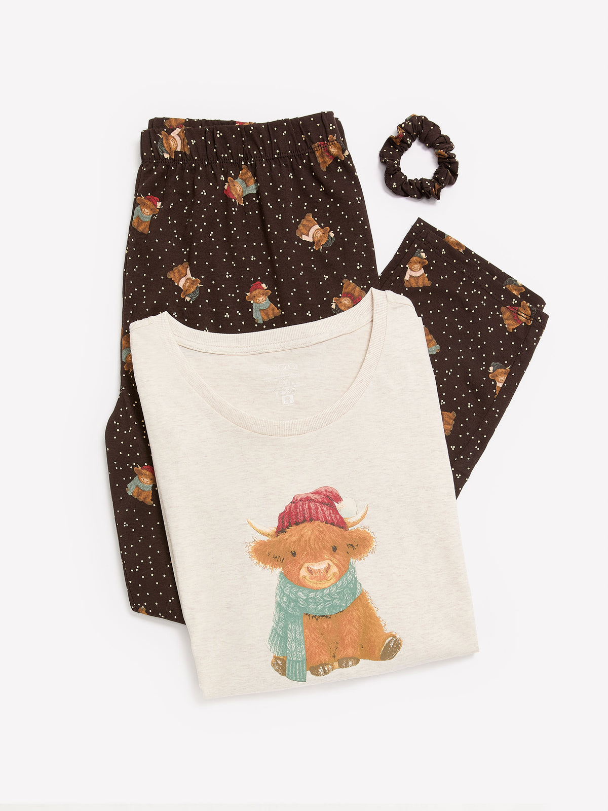 Snow Cow Heather Tunic and Legging Pyjama Set - tiVOGLIO