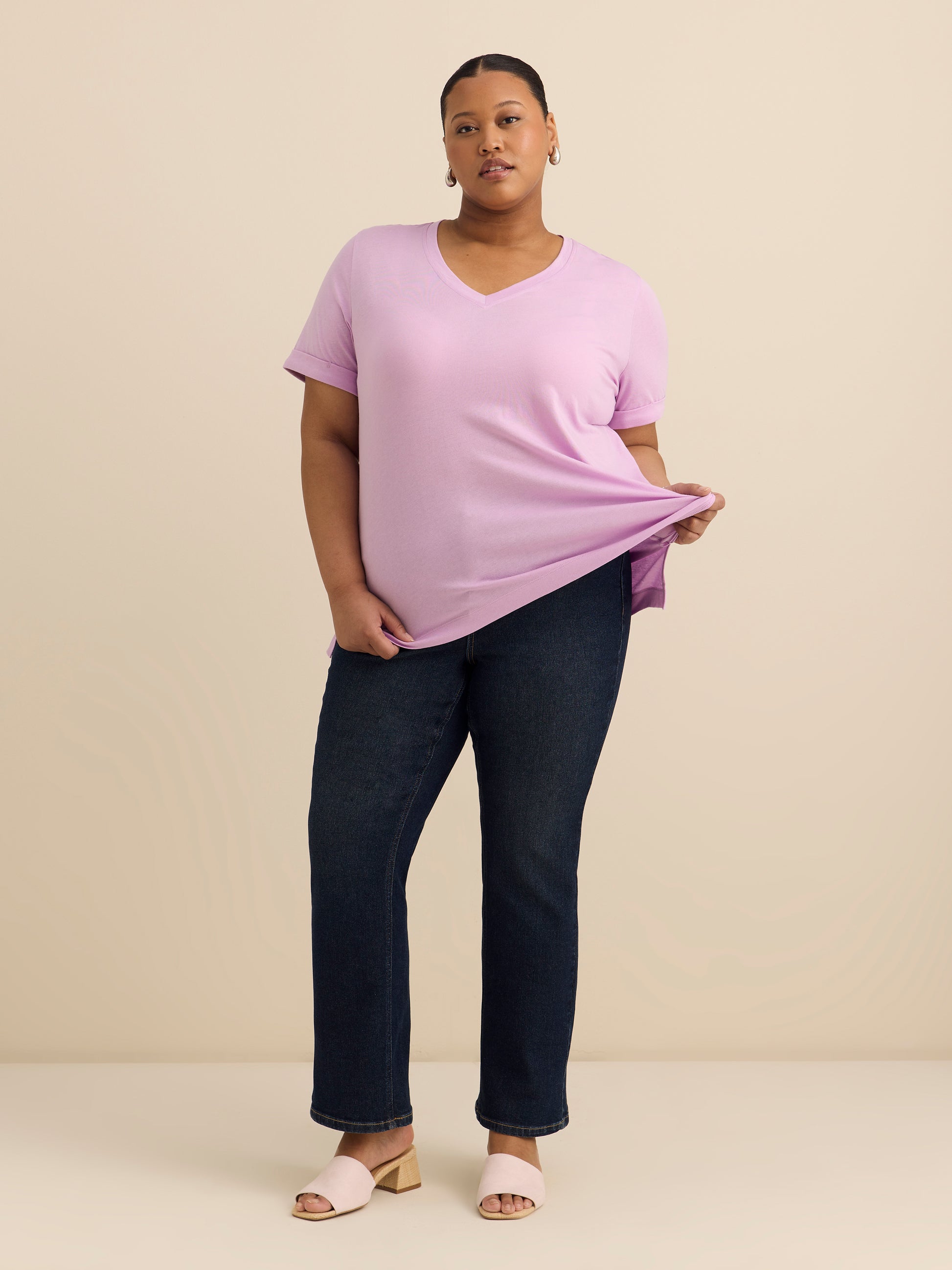 Responsible, Boyfriend-Fit Tee with Slits