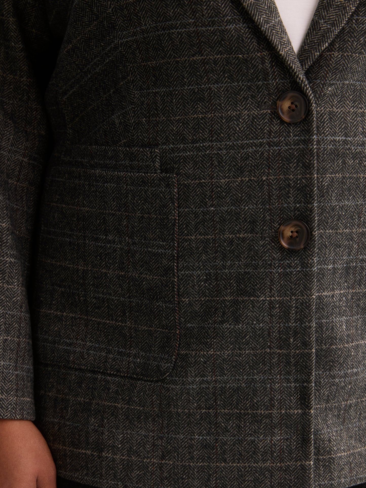 Charcoal Twill Winter Blazer