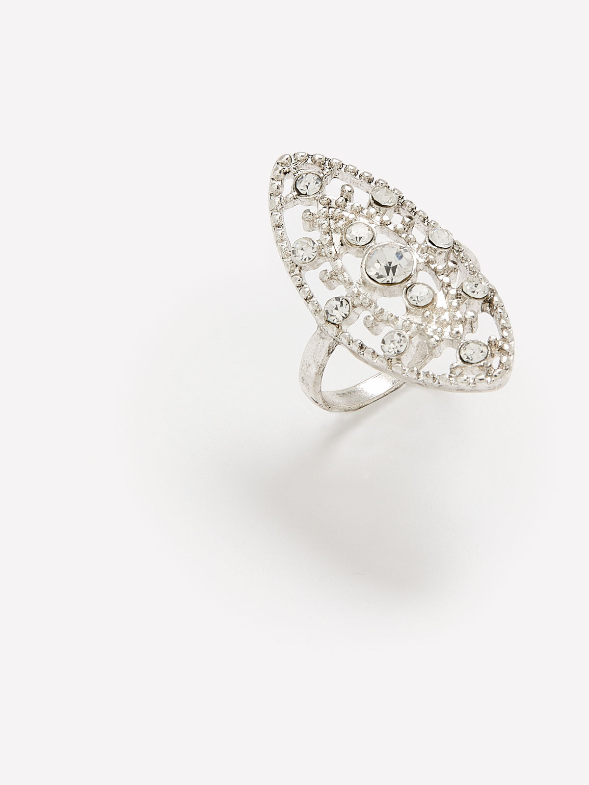 Oval Ring with Stones
