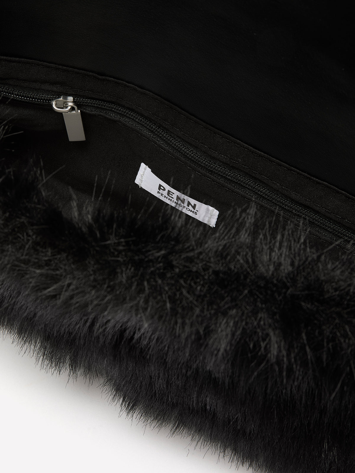 Black Crossbody Faux-Fur Handbag