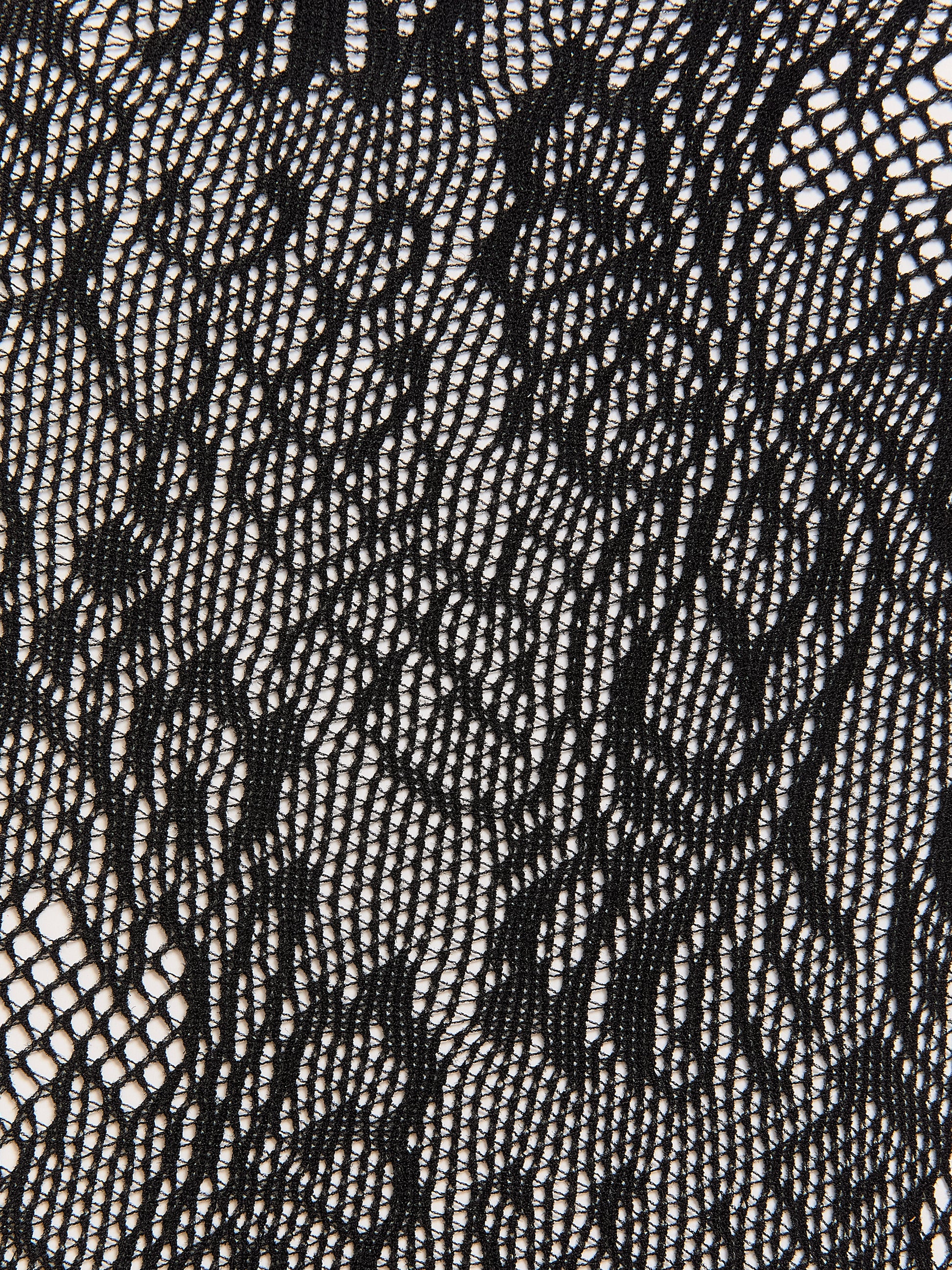 Black Floral Fishnet Fashion Tight