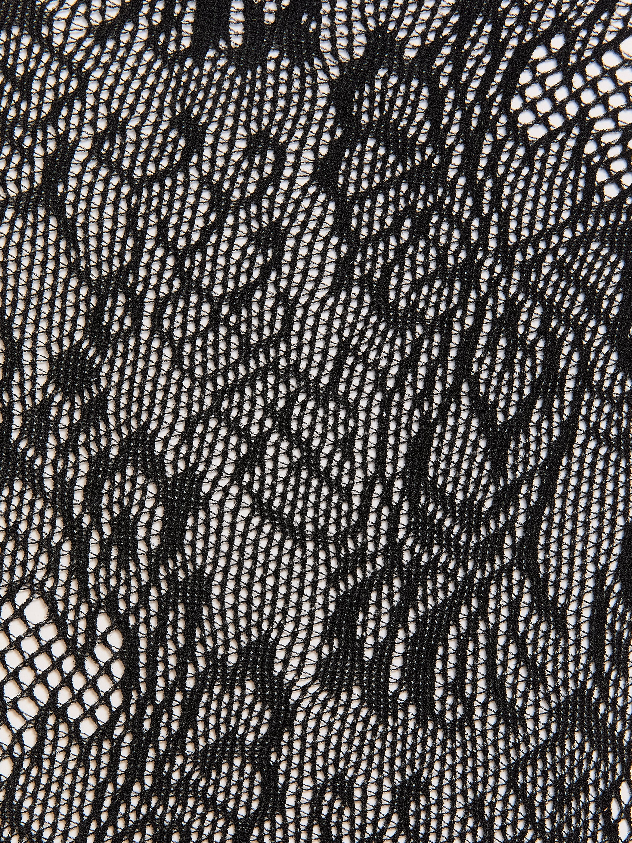 Black Floral Fishnet Fashion Tight