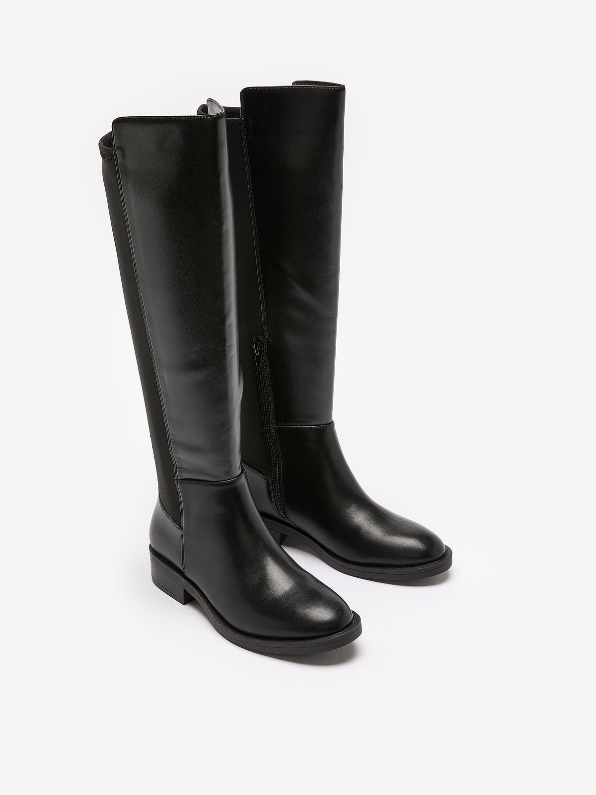 Wide Width and Calf, Black Paladium Tall Boot - Steve Madden