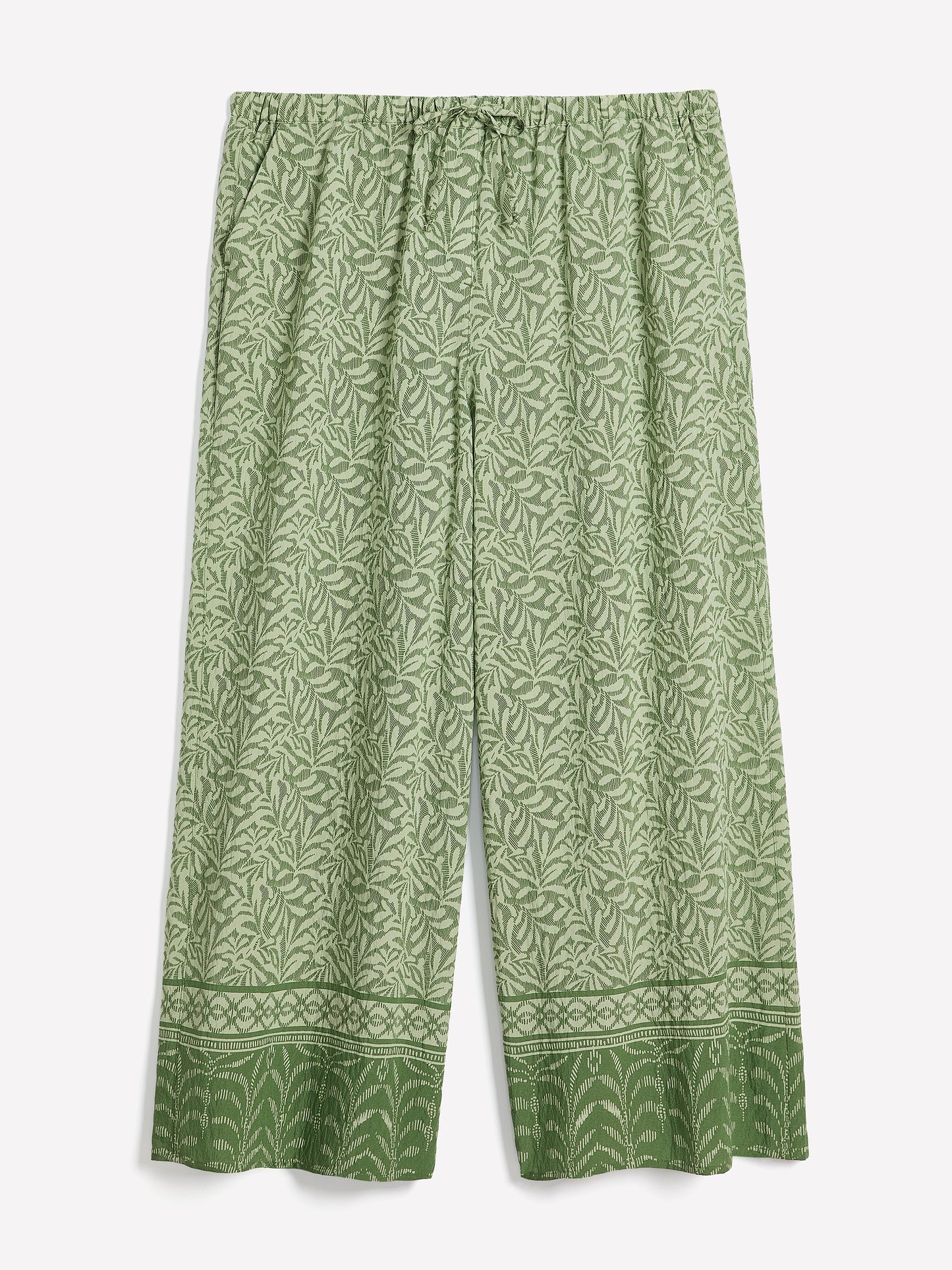 Palazzo-Leg Pant with Elastic Waistband