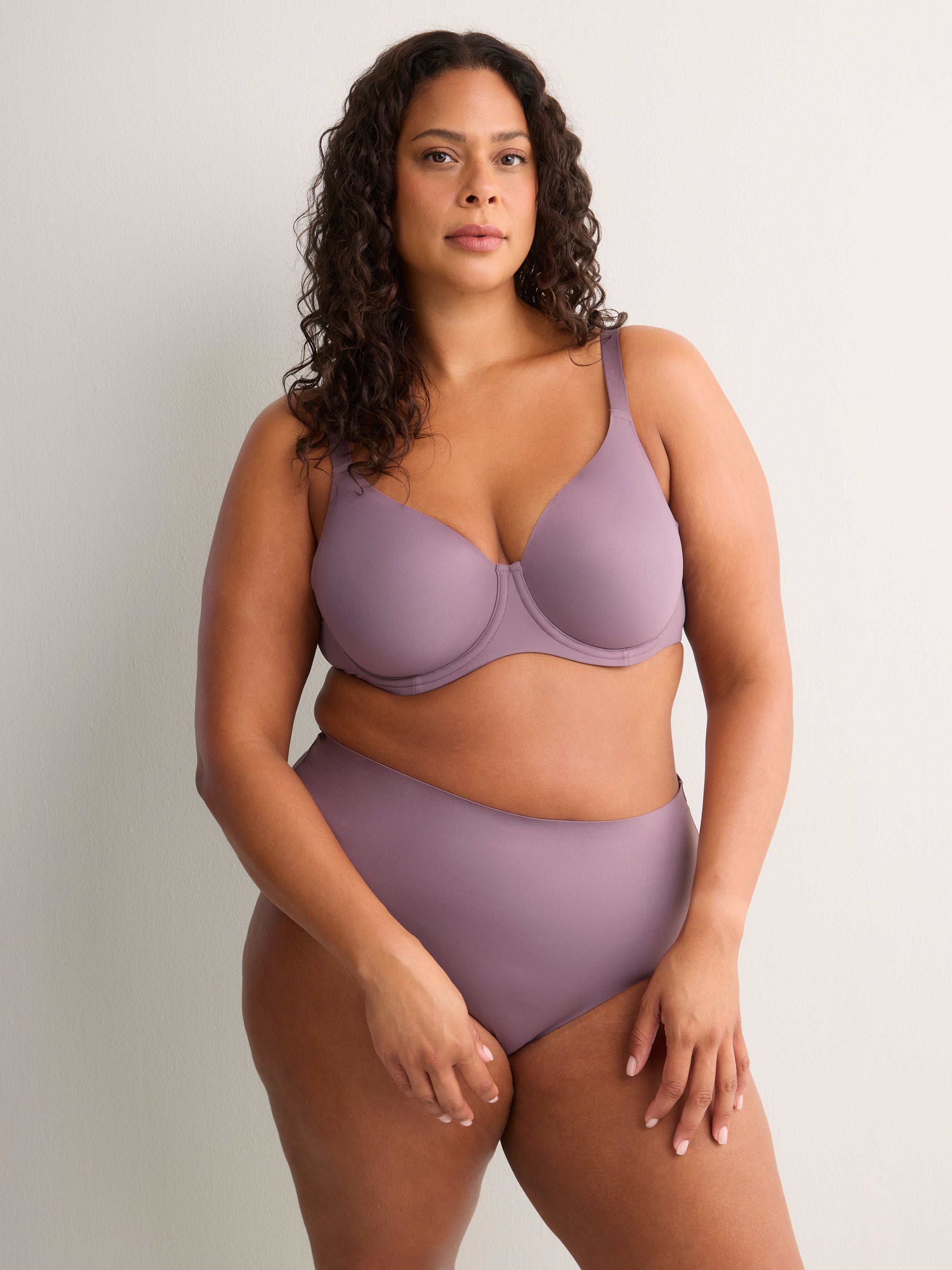 Second Skin, Matte Plum Unlined Underwire Bra - ti Voglio