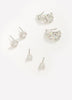 Cubic Zirconia Earrings, Box of 3
