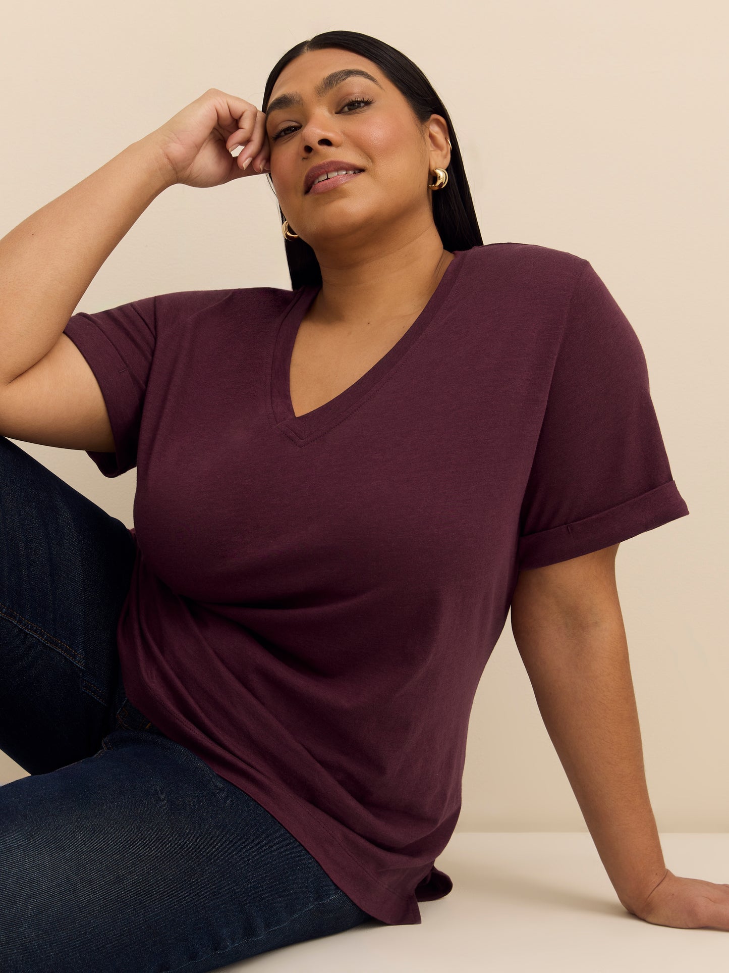 Responsible, Boyfriend-Fit Tee with Slits