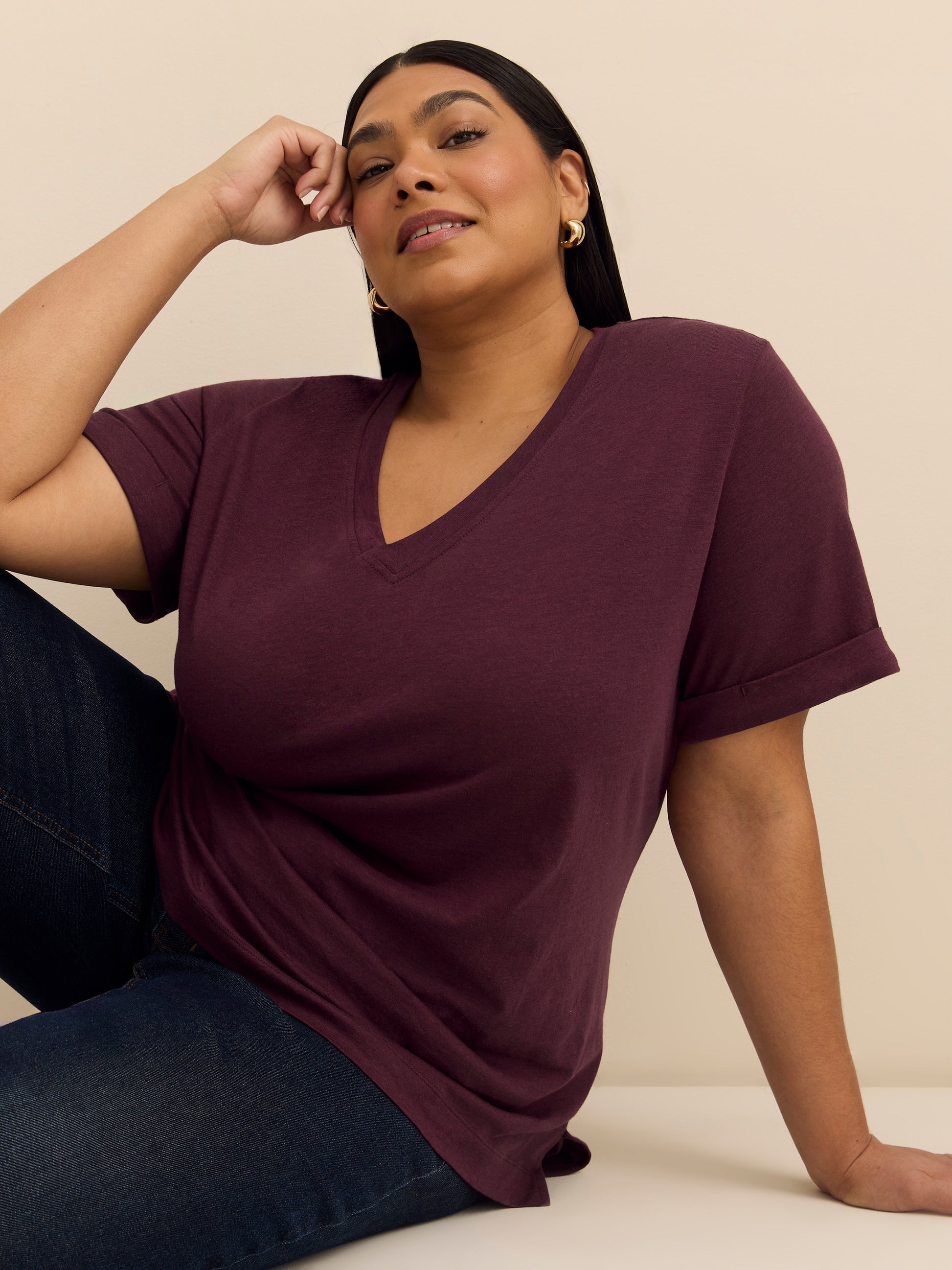 Responsible, Boyfriend-Fit Tee with Slits