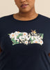 Crewneck Tee with Batwing Logo and Daisies - Levi's
