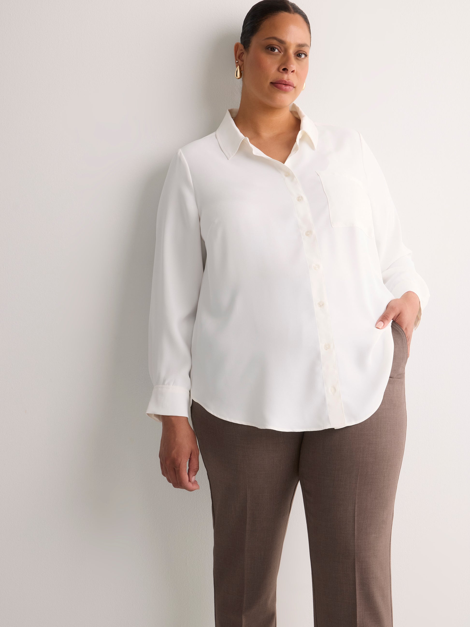 Grey Slim-Leg Savvy II Twill Pants