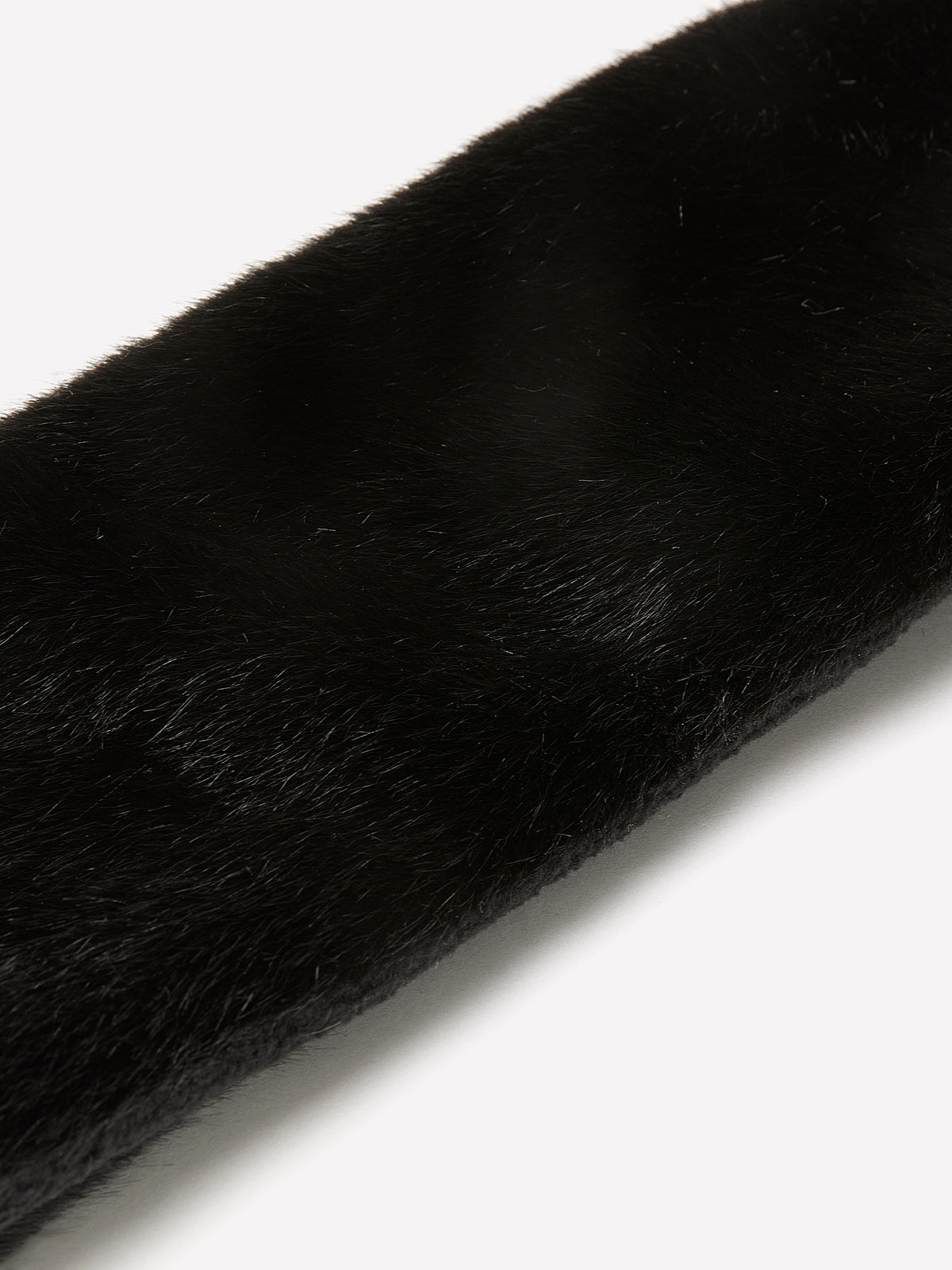 Black Faux Fur Bandeau Headband
