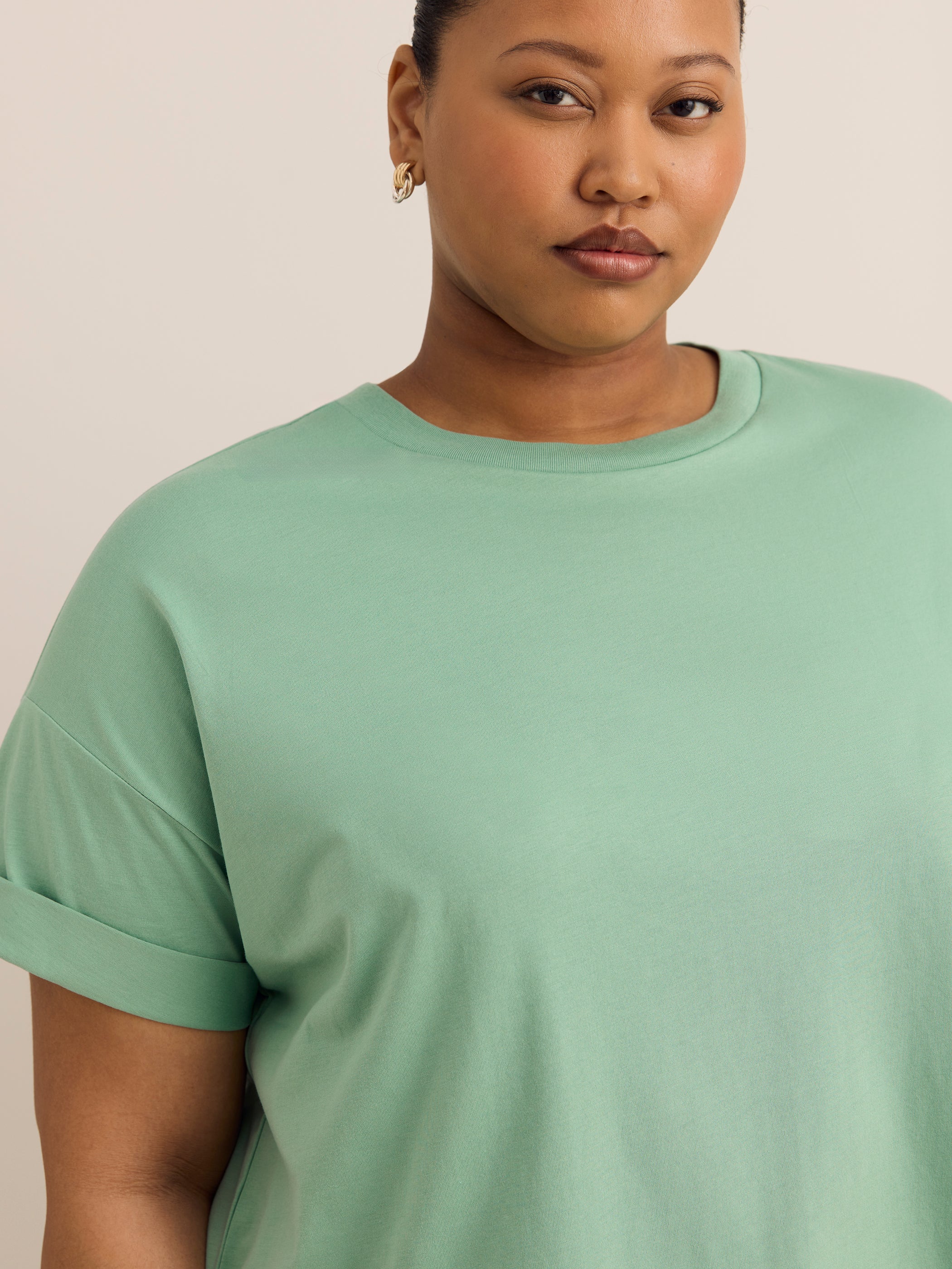 Boxy Short-Sleeve Crew-Neck T-Shirt