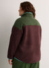 Brown Fashion Mock-Neck Sherpa Jacket - Active Zone