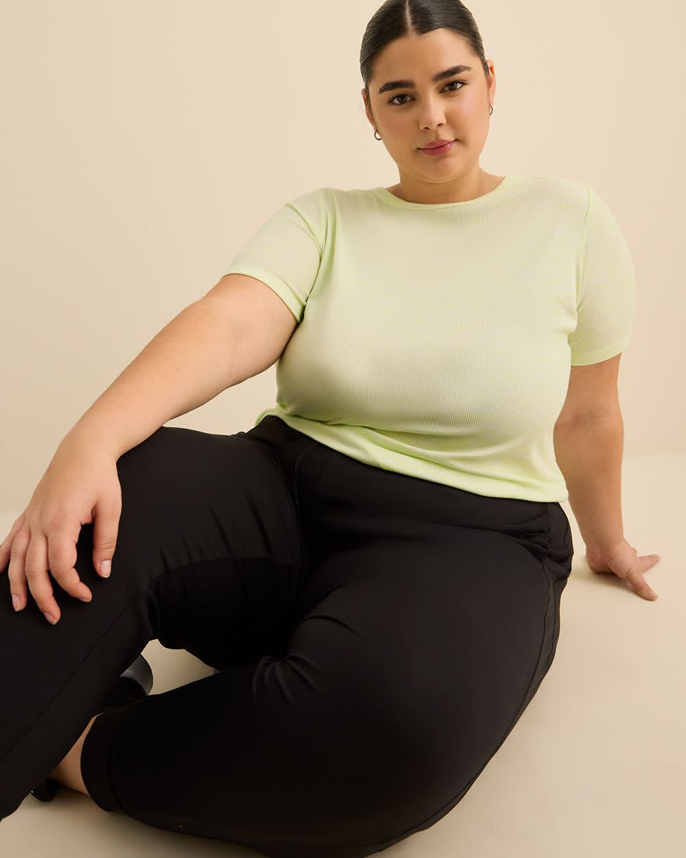 Pantalon de jogging noir, coupe petite, tissu responsable - Active Zone