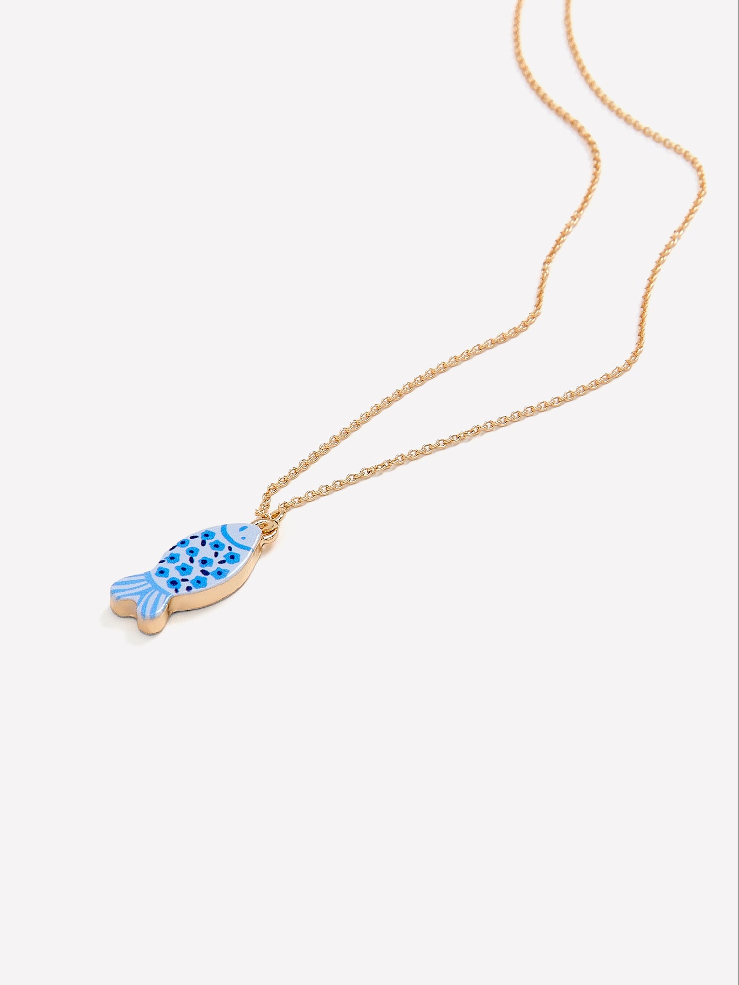 Short Dainty Necklace with Fish Pendant