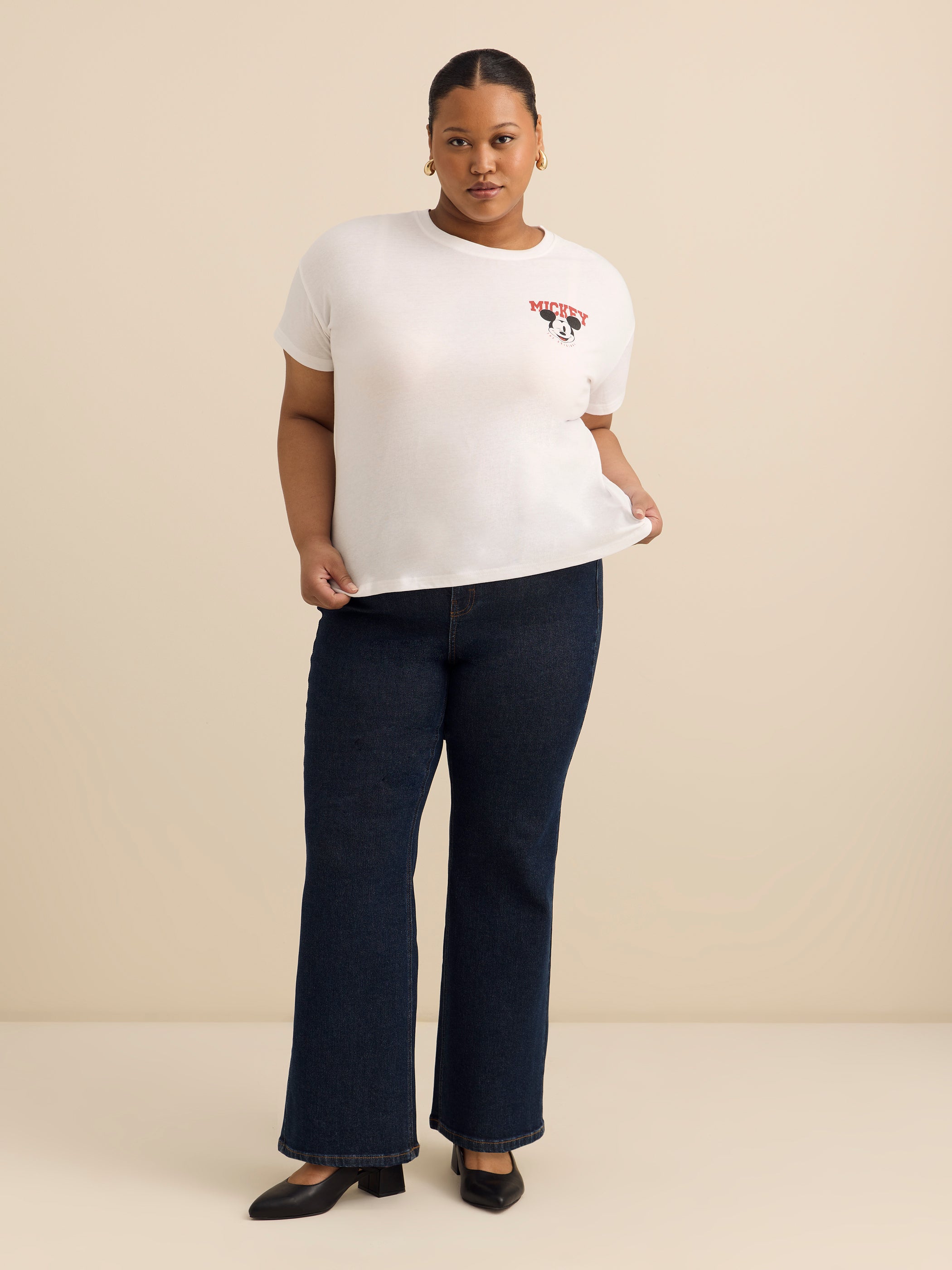 Licensed White Boxy Tee