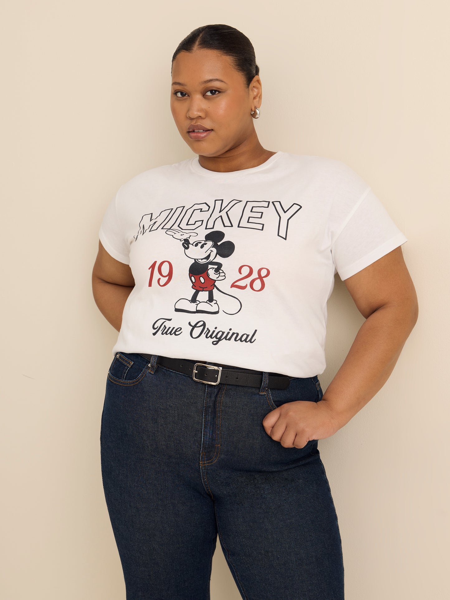 Licensed White Boxy Tee