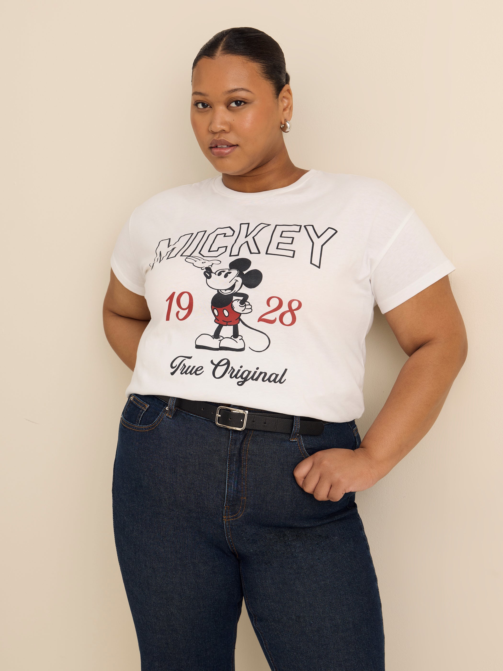 Licensed White Boxy Tee