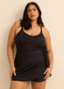 Black Swimdress with Side Waist Tie