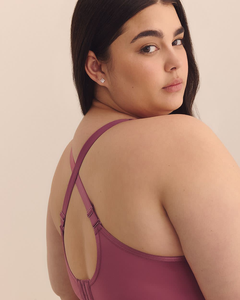 Wireless Padded Breathable T-Shirt Bra with Lace - ti Voglio