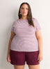 White Fitted Boat-Neck Ribbed Knit Baby Tee