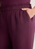 Woven Wide-Leg Slip-On Cropped Pant