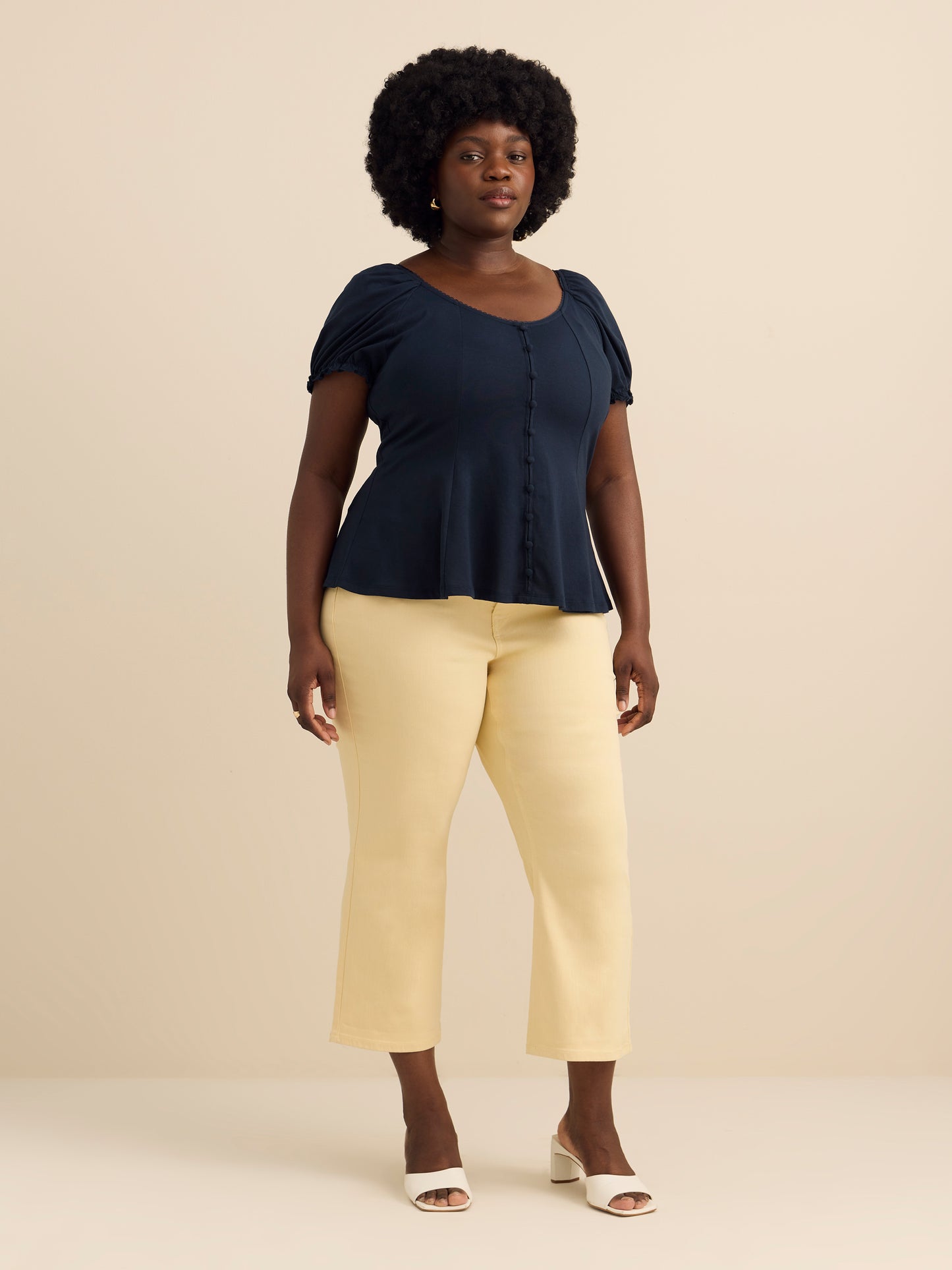 Haut évasée à manches bouffantes - Addition Elle