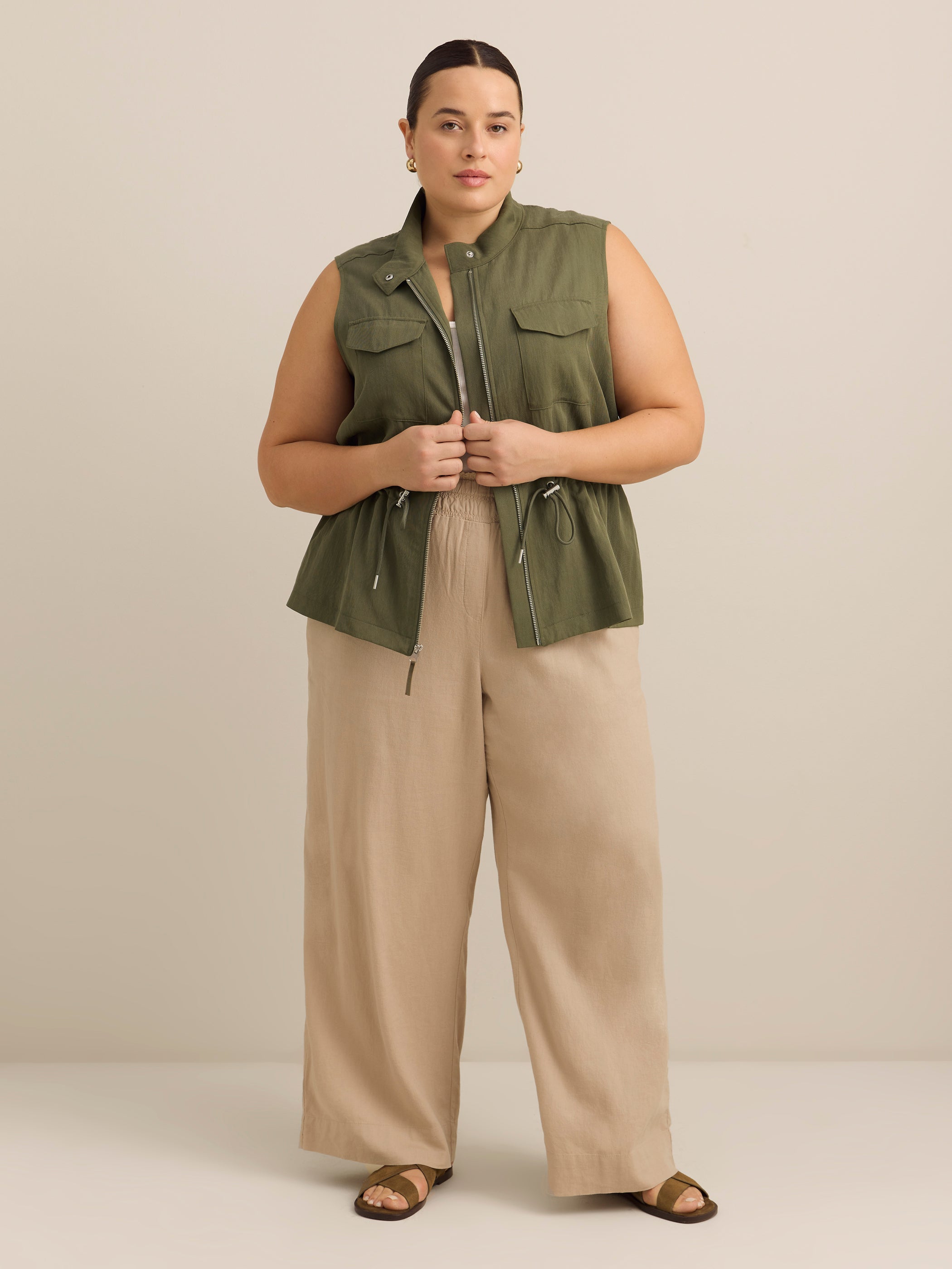 Veste safari sans manches