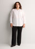 White Cotton Poplin Tunic Shirt